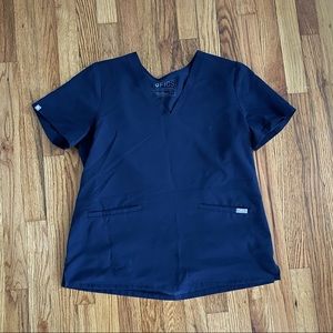 SOLD Figs Casma Three-Pocket Scrub Top - Navy